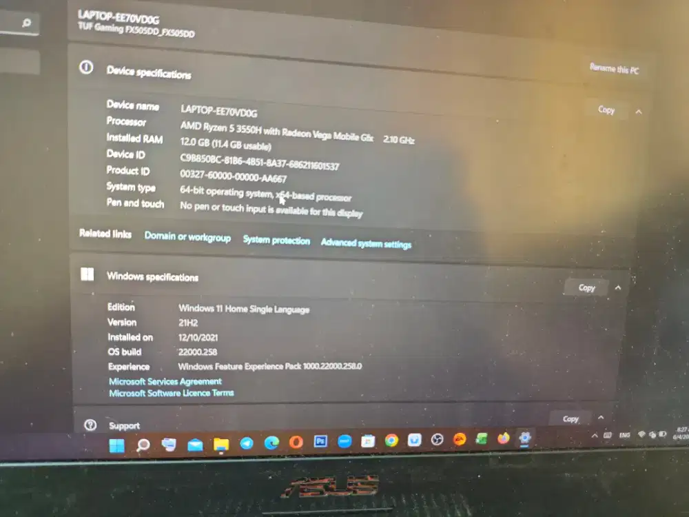Asus TUF FX 505 DD