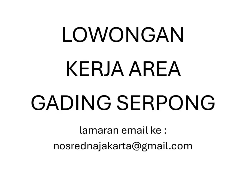 LOWONGAN ADMIN & OB
