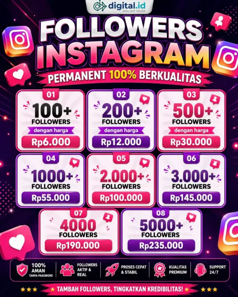 FOLLOWERS INSTAGRAM REAL & AMAN