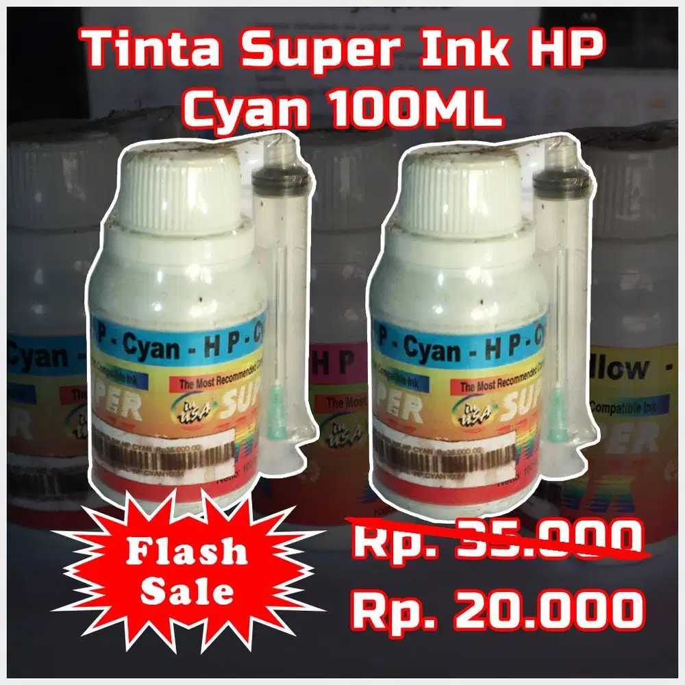 Flash Sale - Refill Tinta Super Ink HP Cyan 100ML
