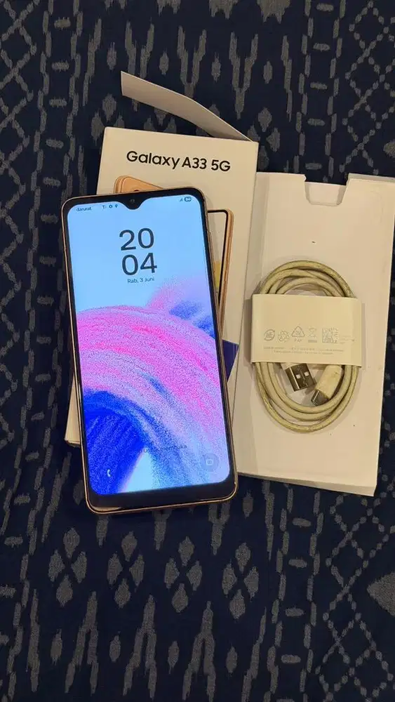 Samsung A33 Peach 5G 8/128GB SEIN Lengkap