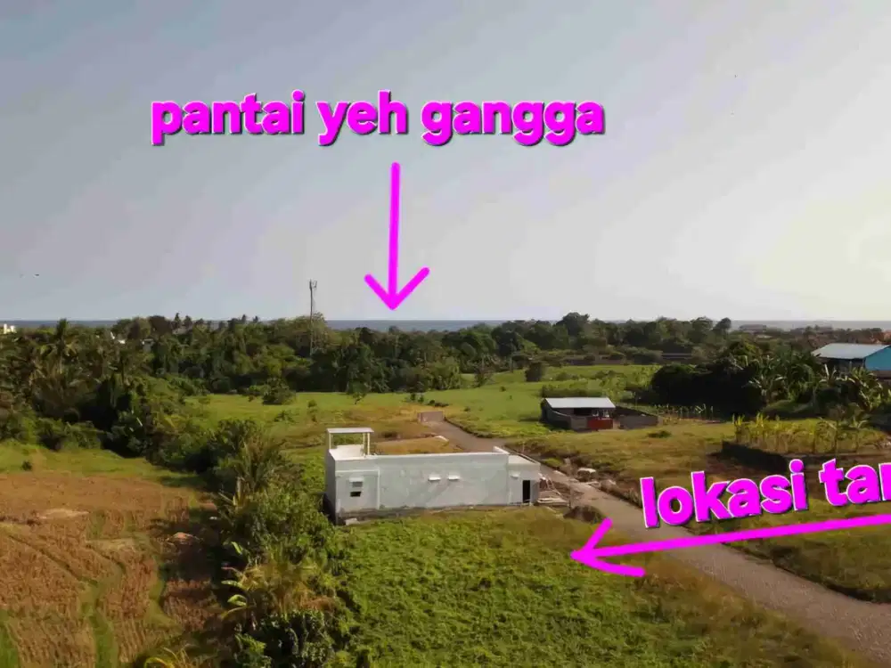 Jual tanah lingkungan villa dkt pantai Yeh Gangga Tabanan Bali