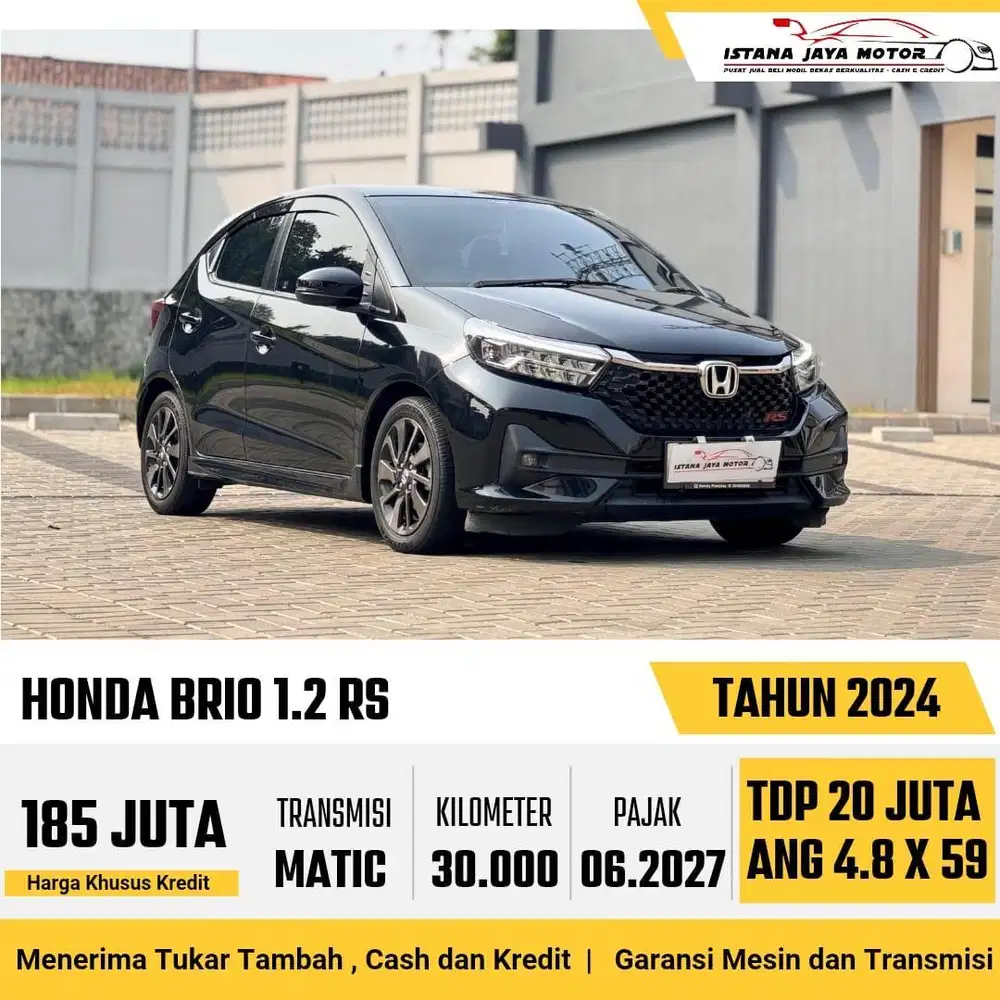 FACELIFT !! Honda Brio RS 1.2 Automatic NIK 2024 Hitam