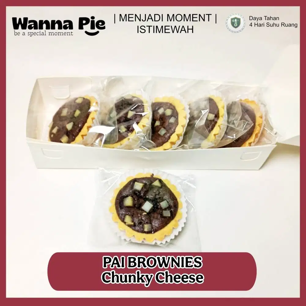 Pai Brownies Chunky Cheese Wanna Pie Fresh Kirim COD Se Surabaya