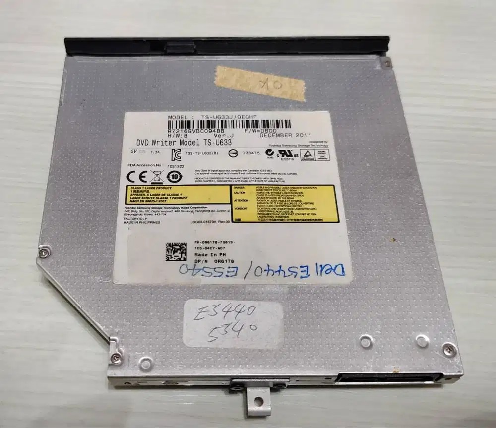 DVD RW LAPTOP DELL E5540 E5440 MODEL TS-U633
