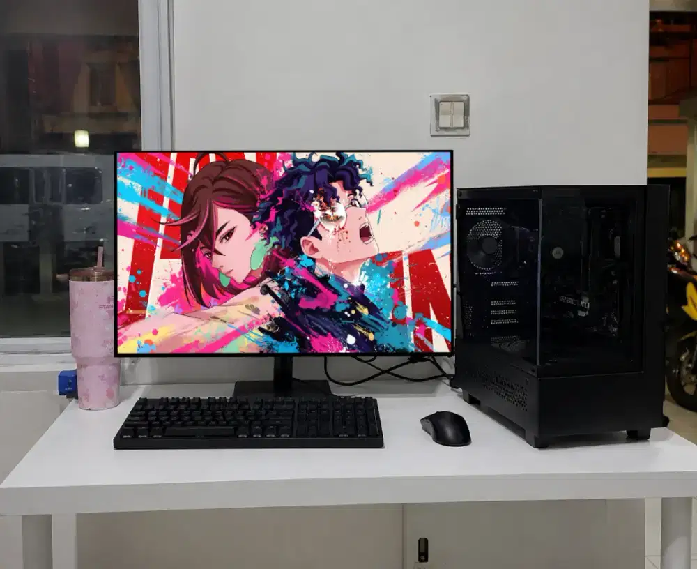 PC GAMING FULSET + LCD + RAM 8 GB + VGA 1 GB + HD 500 GB + GAMES APP
