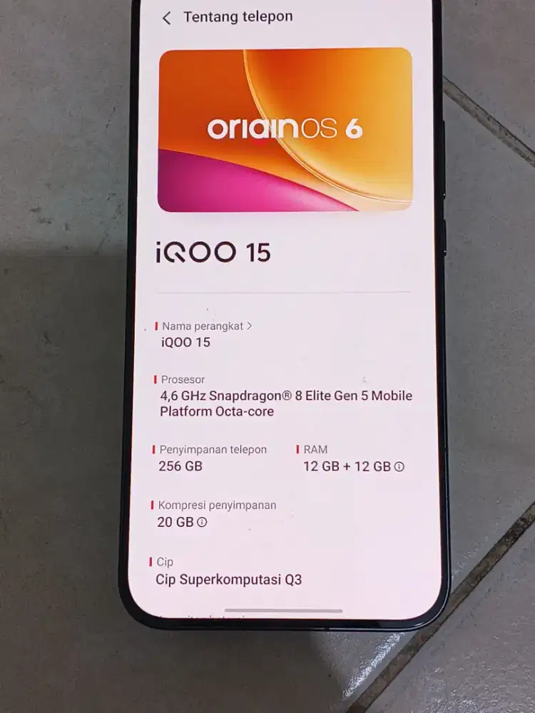 Iqoo 15 12/256GB rata kanan nominus