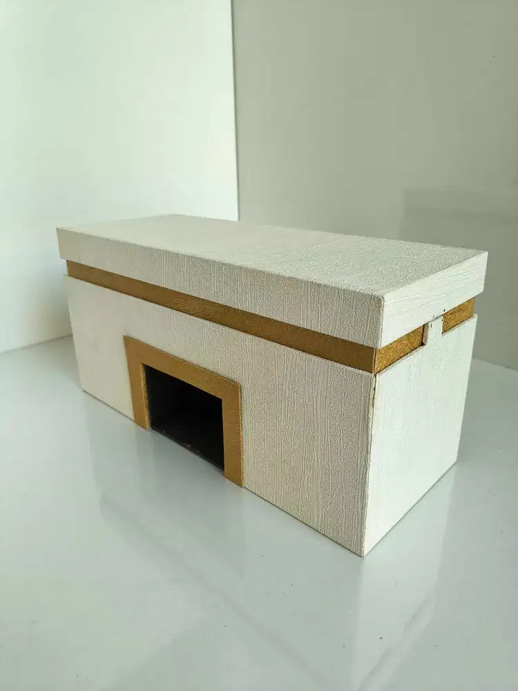 Box Multifungsi White Gold | Box Fireplace