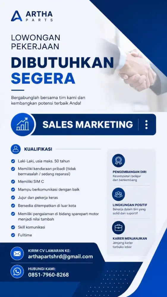 SALES REPRESENTATIVE – ARTHA OMEGA