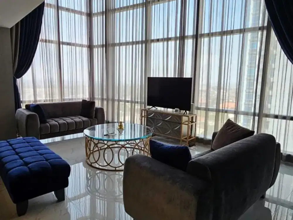 JUAL APARTMENT SURABAYA LA VIZ 3 BEDROOM FURNISH INTERLOCK PRIVATE LIFT MEWAH MURAH