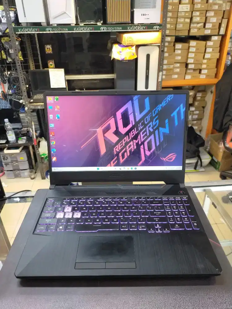 Laptop seri asus tuf Gaming cor i7 Gen 10 VGA GTx 1650 T14 GB DDR 6