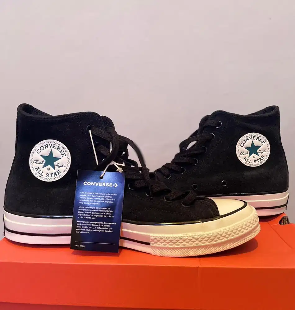 Converse Chuck Taylor 70s High Suede Black/Darkly Jaded/Egret