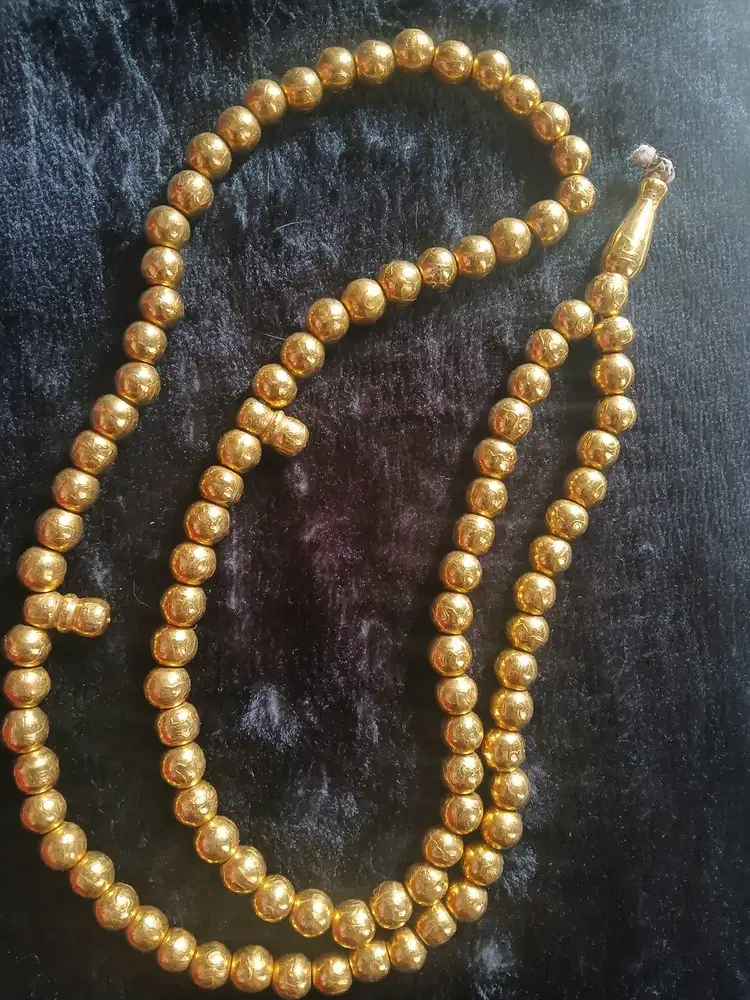 Tasbih Mewah Lapis Emas (Bukan Emas Murni) Tebal Berat