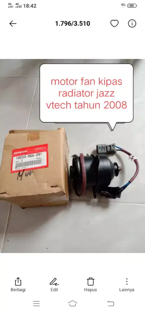 Sparepart honda jazz vtech 2008