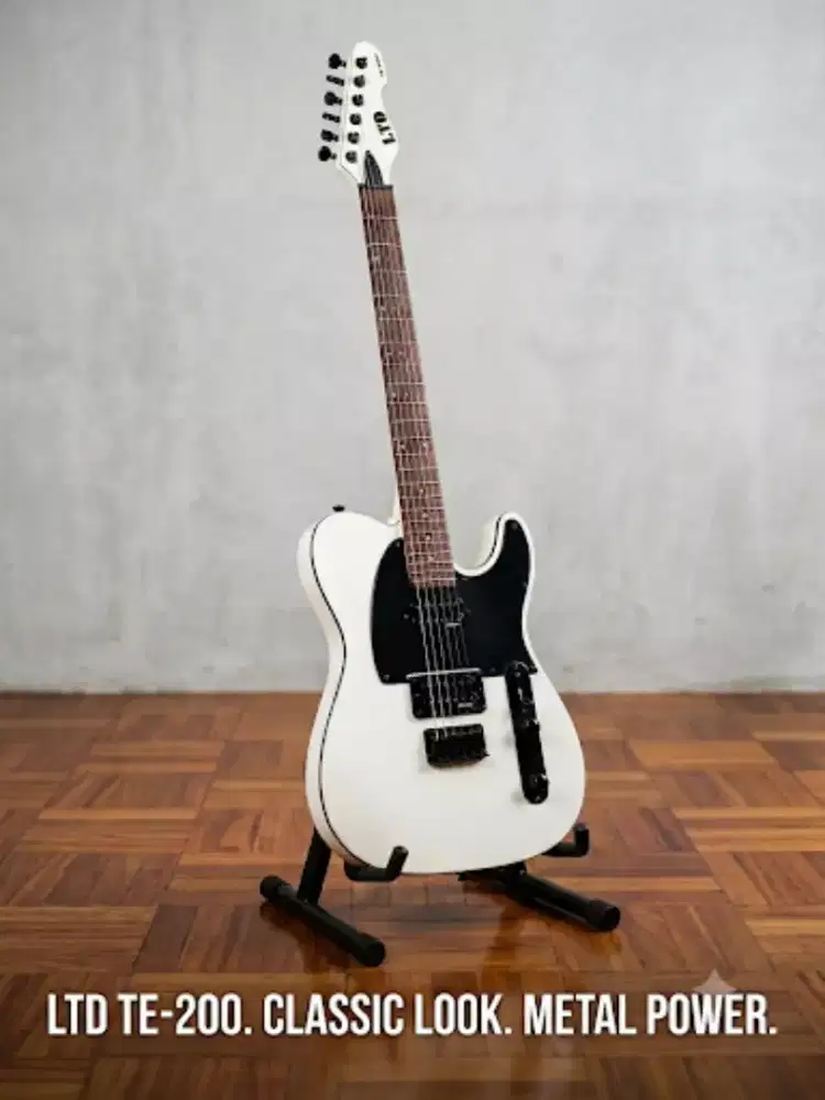 Gitar ESP LTD TE-200 Snow White model Telecaster kondisi mulus