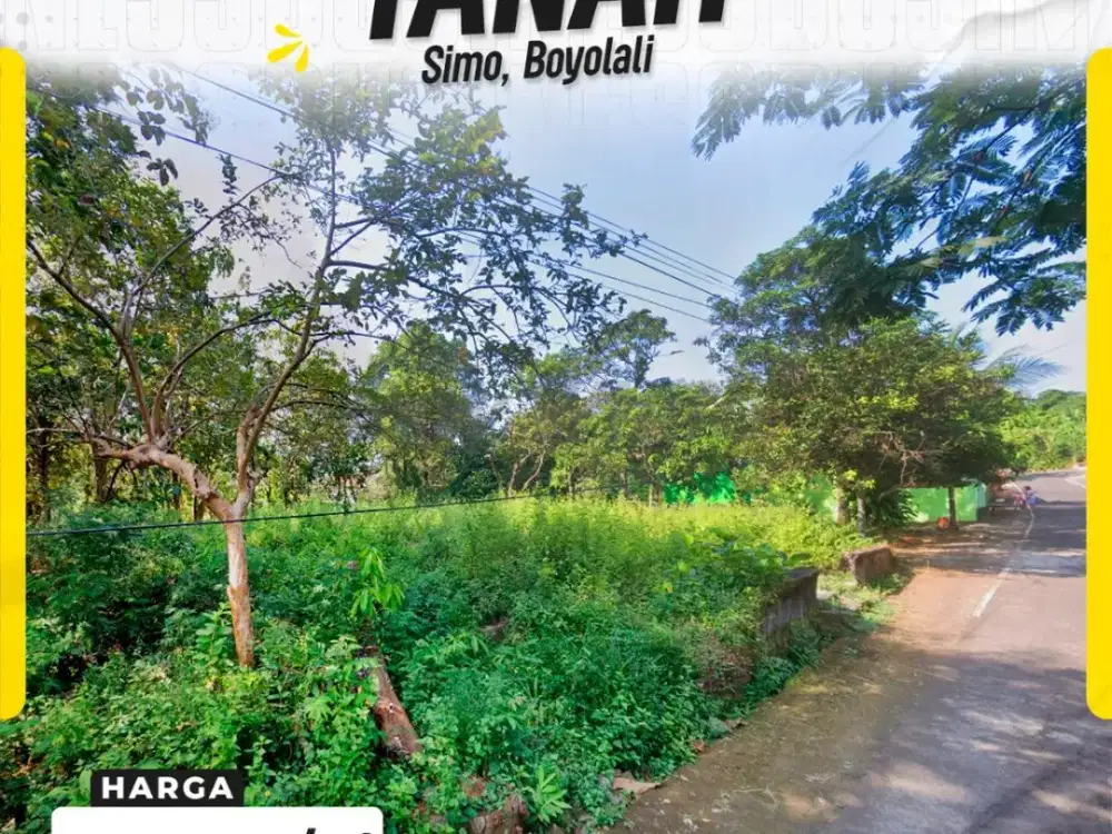 Tanah Kavling Luas Prospektif Sangat Strategis Cocok untuk Perumahan di Pelem Simo Boyolali