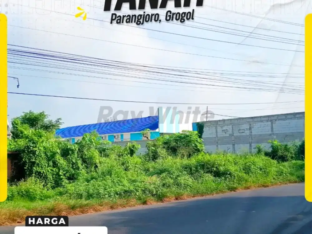 Tanah Sawah Strategis Luas Kavling Premium Hadap Timur di Menur Parangjoro Grogol Sukoharjo