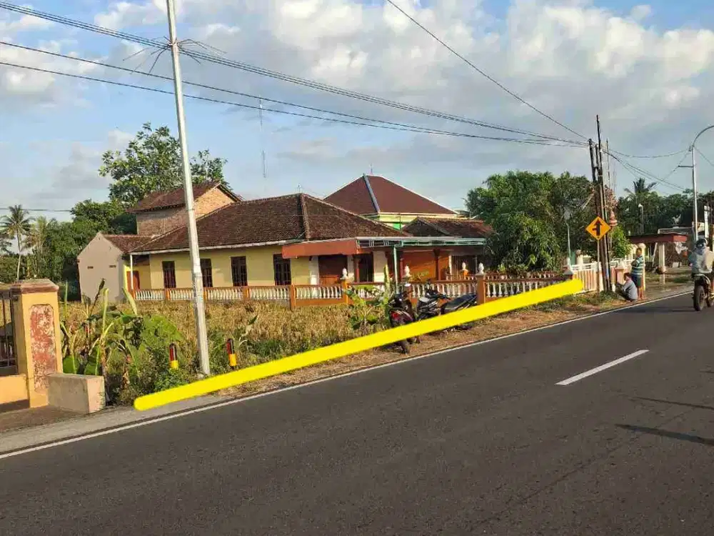 dijual tanah sawah murah.lokasi pinggir jalan raya klangon-tempel,sumberagung sleman