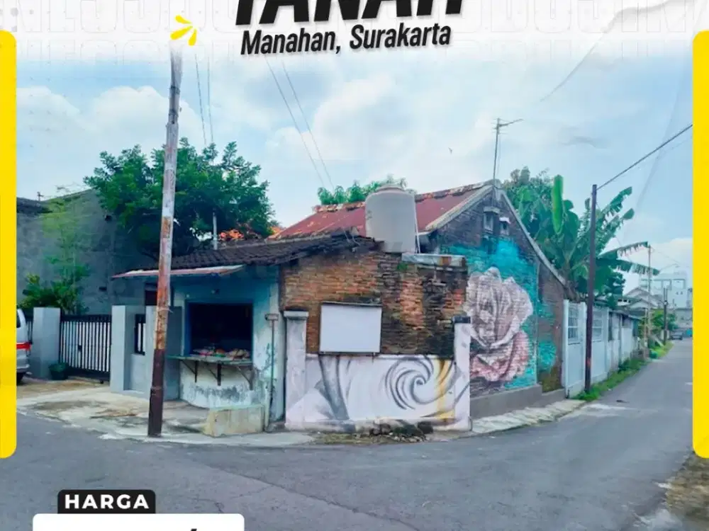 Tanah Kavling Strategis Posisi Hook Istimewa Siap Bangun di Manahan Banjarsari Surakarta