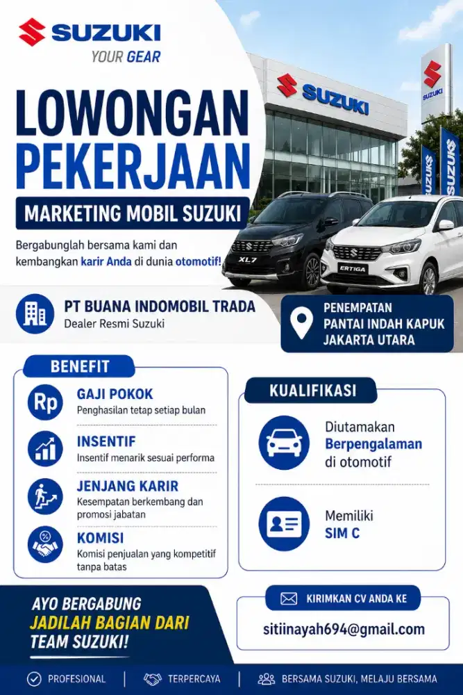 Loker marketing Mobil Suzuki