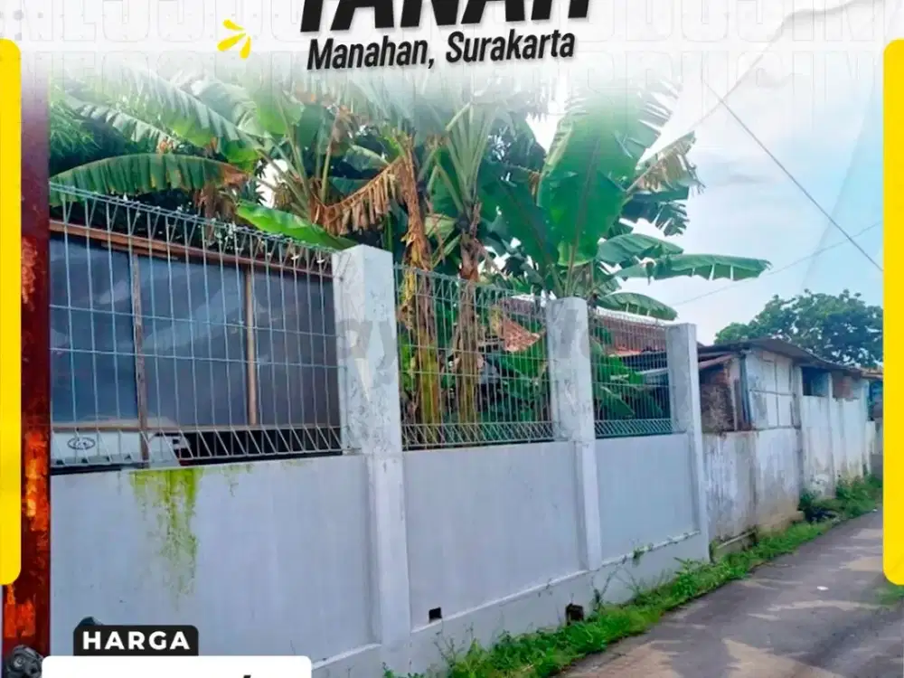 Tanah Kavling Strategis Siap Bangun di Manahan Banjarsari Surakarta