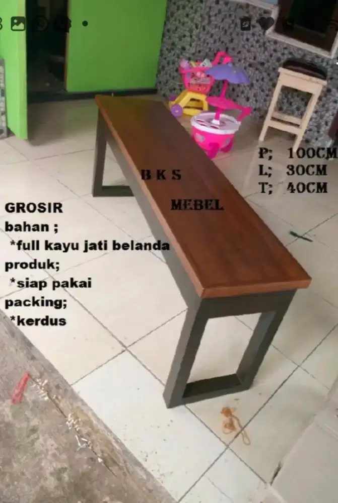 Kursi panjang cafe full kayu jati belanda
