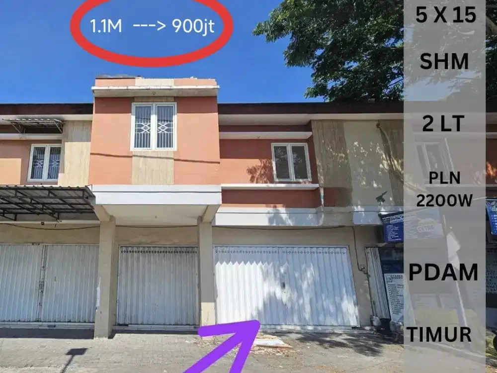 Harga Termuraah, Dijual Ruko Di Gunung Anyar, Area Padat dekat Kampus & Tol Juanda