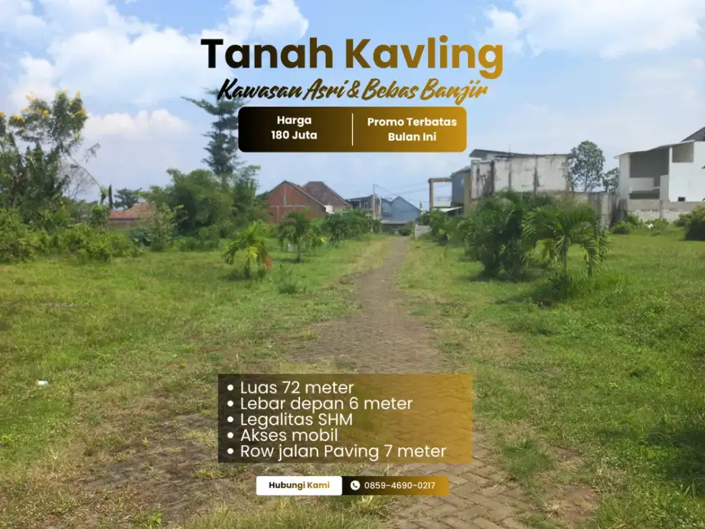 Row Jalan 6 Meter Cocok Dibangun Rumah Tanah Malang 3 Menit Bandara Pakis Malang