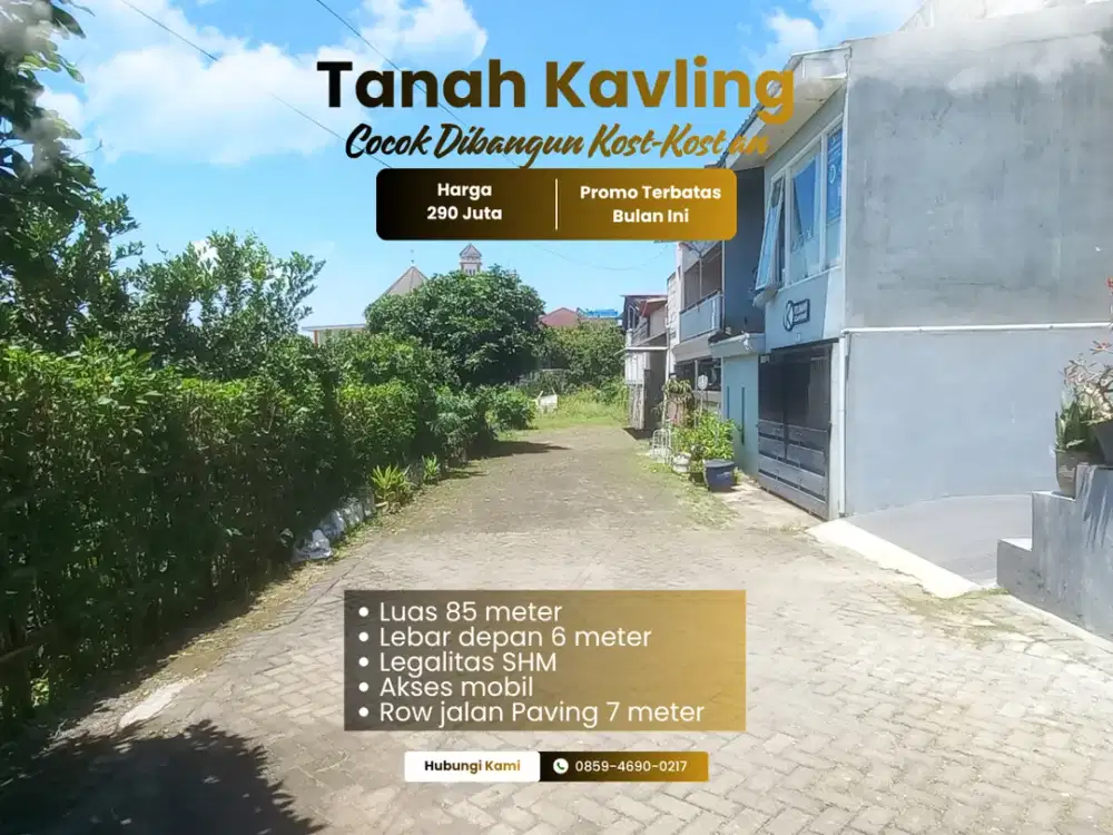5 Menit Kampus Muhammadiyah Malang Tanah Malang Row Jalan 6 Meter Cocok Dibangun Rumah