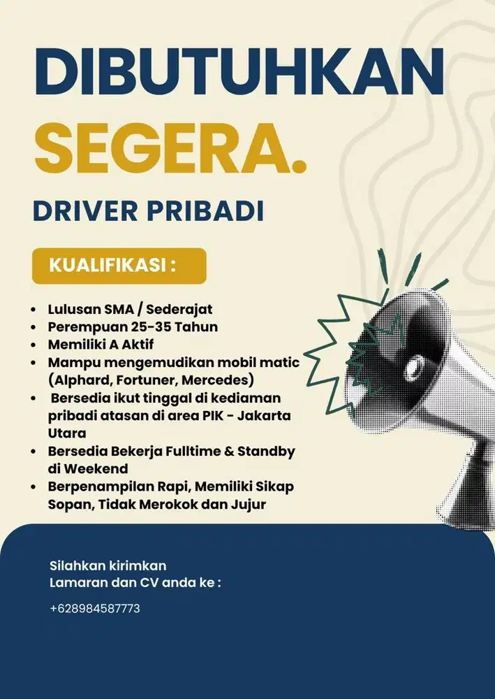 Driver Pribadi Khusus Perempuan