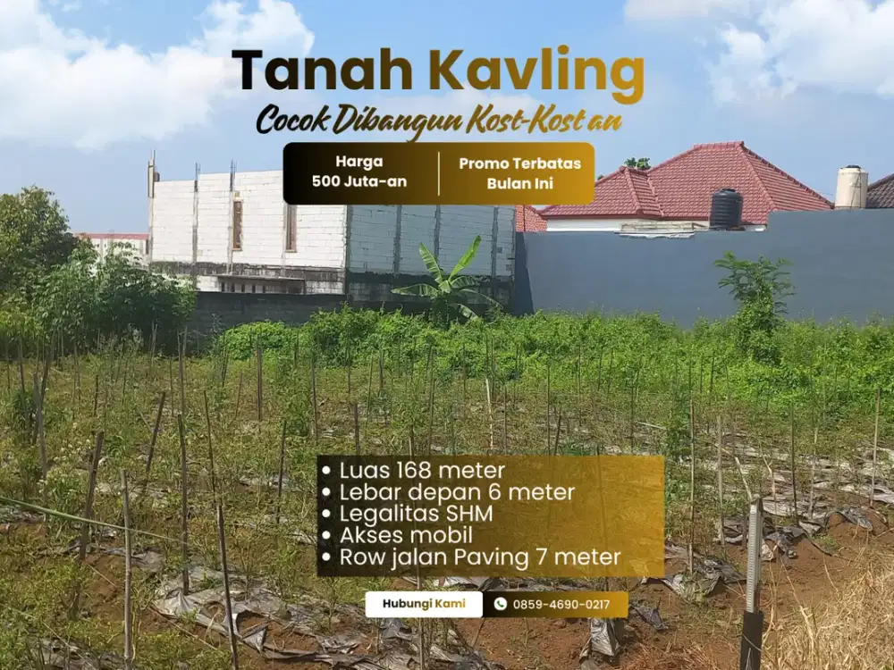 SHM Split 5 Menit Kampus UB Malang Tanah Malang Cocok Dibangun Rumah