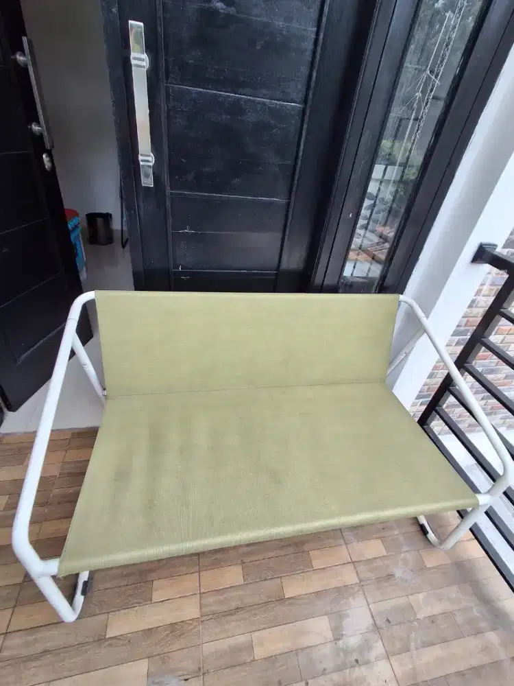 IKEA INGMARSO 2-seat sofa for indoor and outdoor, White Green/ Beige