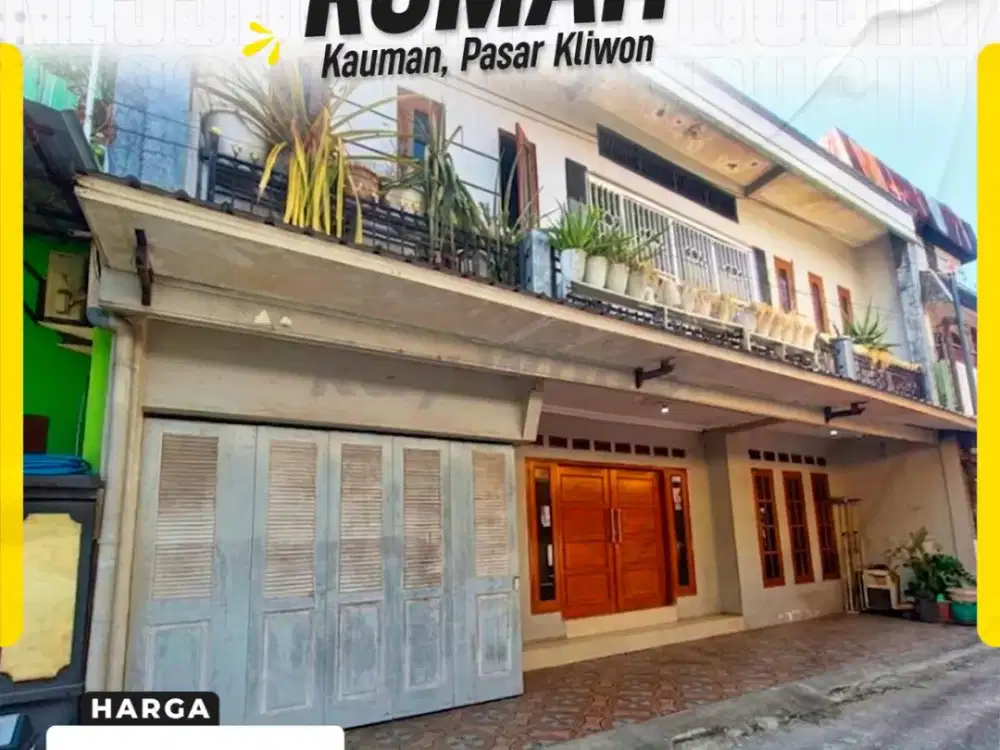 Rumah Luas 2 Lantai Strategis Siap Huni di Kawasan Wisata Budaya Kauman Pasar Kliwon Surakarta