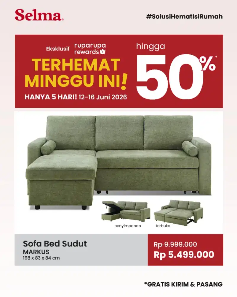 Sofa Sleeper Storage Markus 3 Siter
