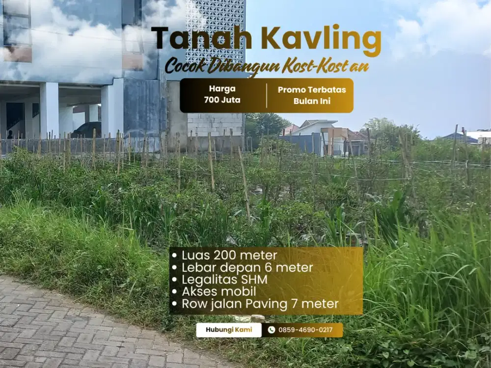 Tanah Malang Cocok Bangun Kos Kosan SHM Split 5 Menit Kampus Muhammadiyah Malang