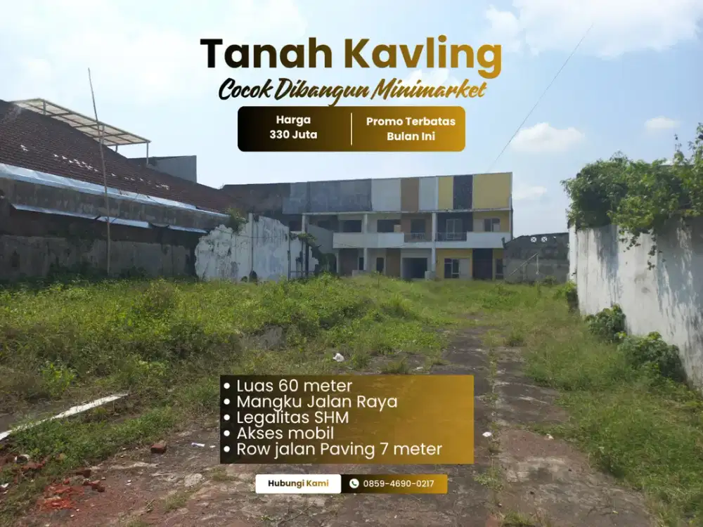 Tanah Malang Row Jalan 6 Meter 5 Menit Kantor Terpadu Malang Cocok Dibangun Usaha