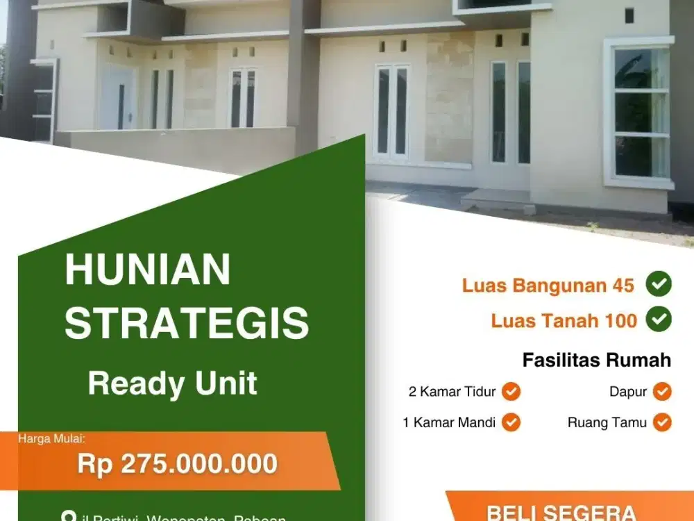 RUMAH SIAP HUNI STRATEGIS DI DRINGU PROBOLINGGO