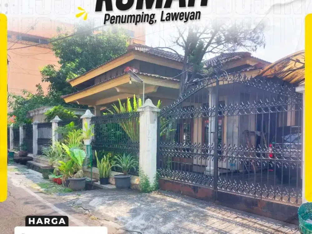 Rumah Megah Super Luas Klasik Lebar Depan 25m Potensial di Penumping Laweyan Surakarta