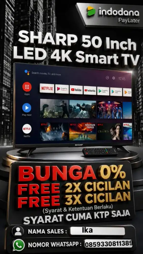 SHARAP 50 INCH LED 4k SMART TV