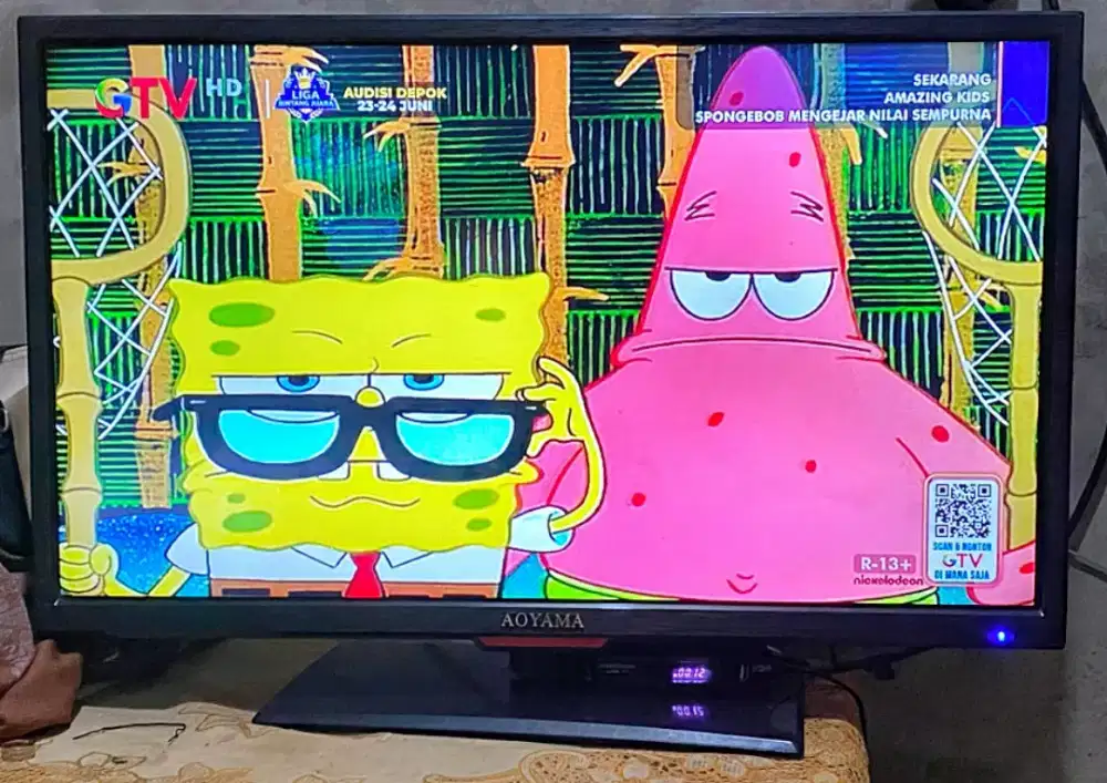 TV LED 32 INC AOYAMA+STB DIGITAL Orisinil Gambar Bening Normal#BEK-UT#
