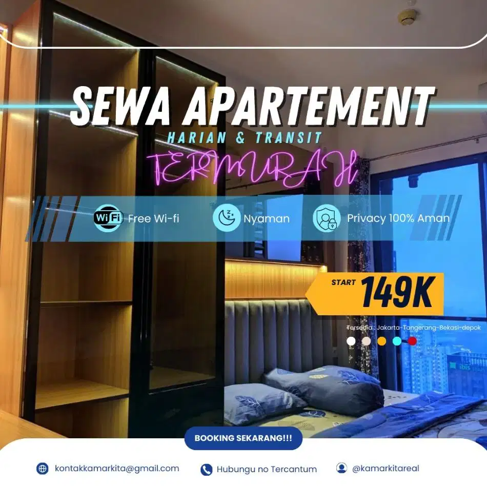 SEWA APARTEMEN BEKASI GRAND DHIKA CITY HARIAN/TRANSIT TERMURAH