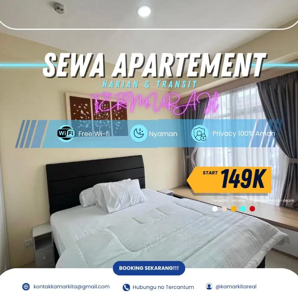 SEWA APARTEMEN GREEN PRAMUKA HARIAN/TRANSIT TERMURAH JAKARTA PUSAT