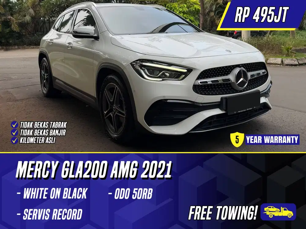 Mercedes Benz GLA200 AMG 2021 White on Black Putih Mercy GLA 200