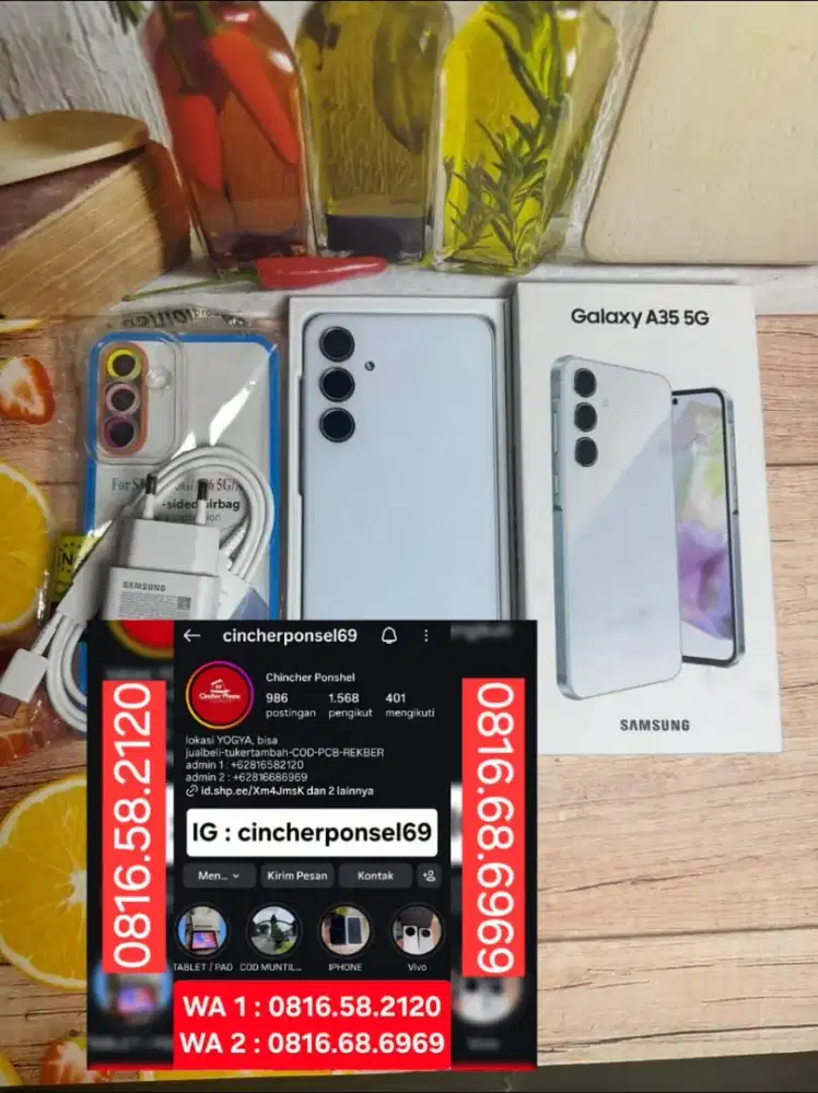 Hp samsung A35 5g 8/256 istimewa likenew tanpa kendala free ADAPTOR