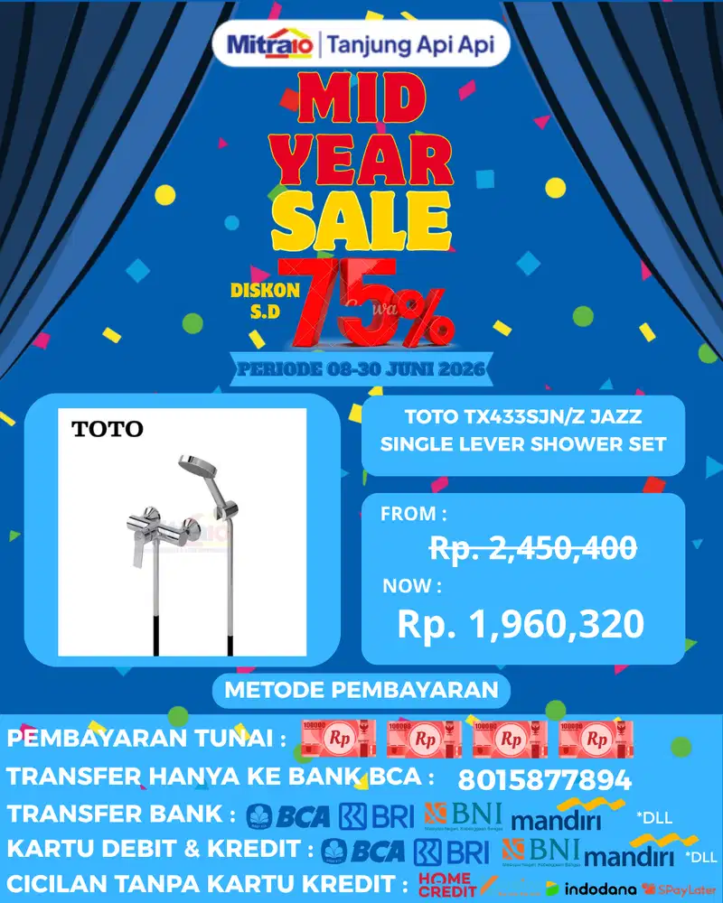 TOTO TX433SJN/Z JAZZ SINGLE LEVER SHOWER SET