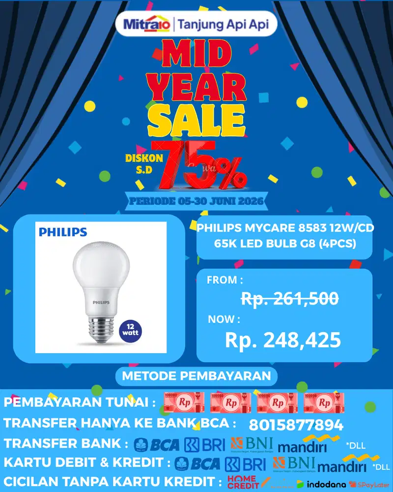 PHILIPS MYCARE 8583 12W/CD 65K LED BULB G8 (4PCS)