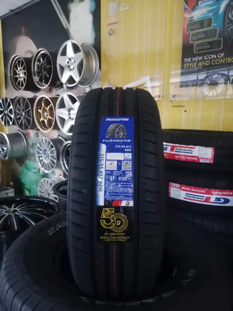 Jual Ban Mobil Crv Hrv Inova dll Bridgestone t6 215 55/R17 (nik 2026)