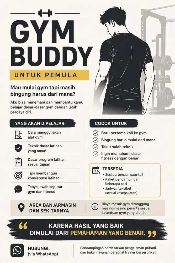 Gym Buddy - Teman Gym Kamu (Freelance PT non-Certificate)