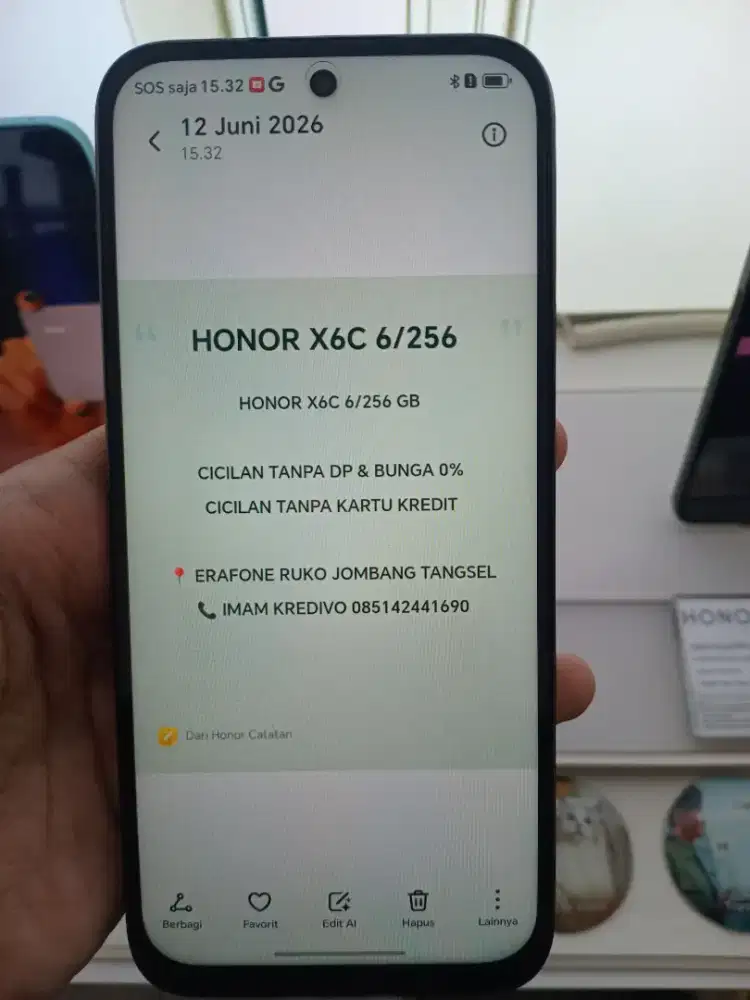 HONOR X6C 6/256 GB CICILAN TANPA DP