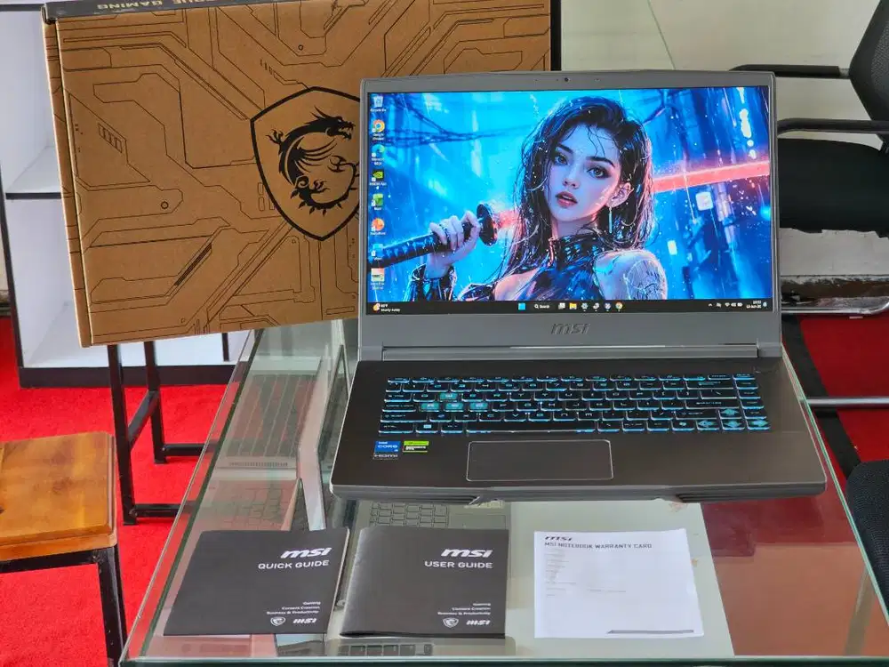 MSI THIN 15 B12UCX intel Core i5 Gen 12 Ram 8 GB SSD 512 GB Nvidia RTX